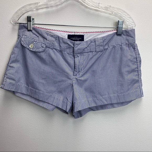 AMERICAN EAGLE STRIPED COTTON SHORTS 8 - Picture 1 of 4